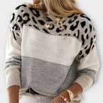 Leopard-Yoke Jumper by Eleanor Vale