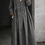 Denim dress with Peter Pan collar