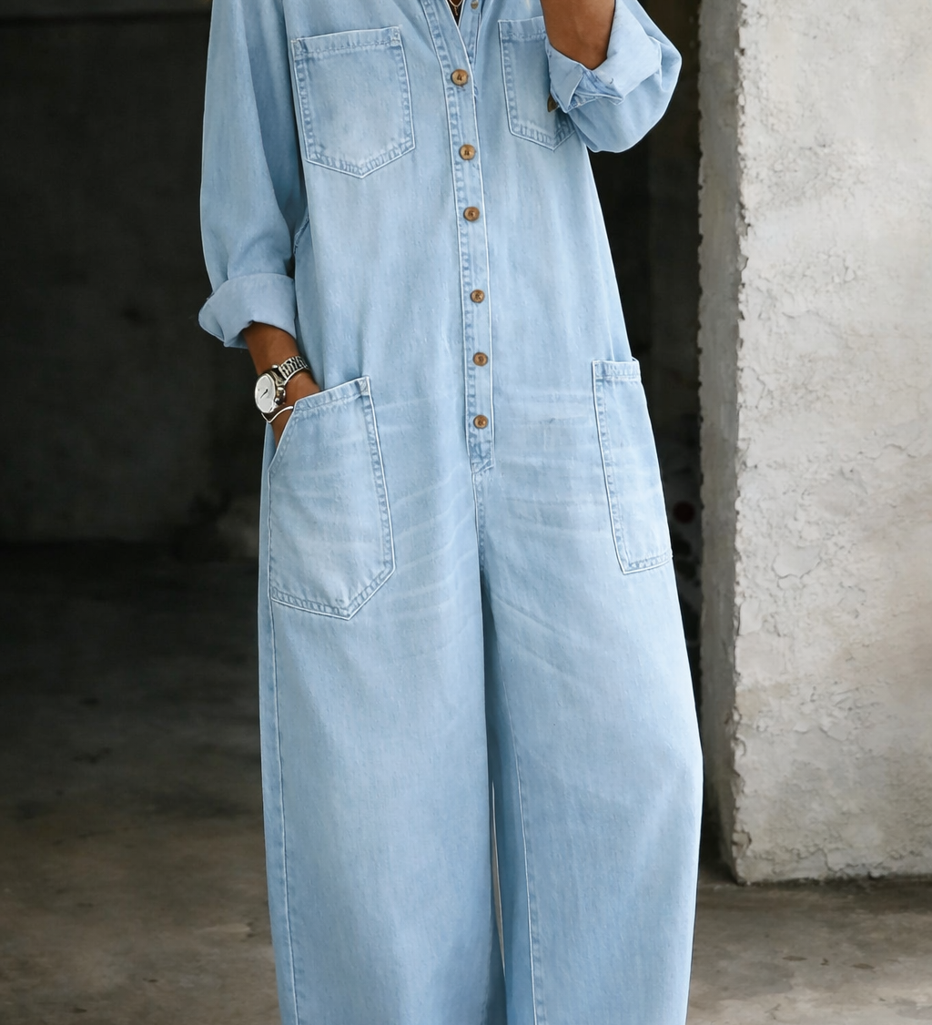 Comfortable denim jumpsuit