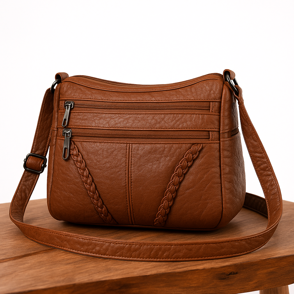 Plaited-Trim Bag by Eleanor Vale