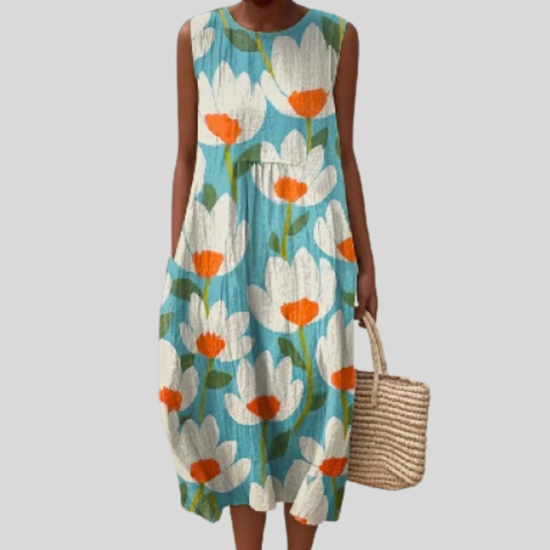 Turquoise-Floral Dress by Eleanor Vale