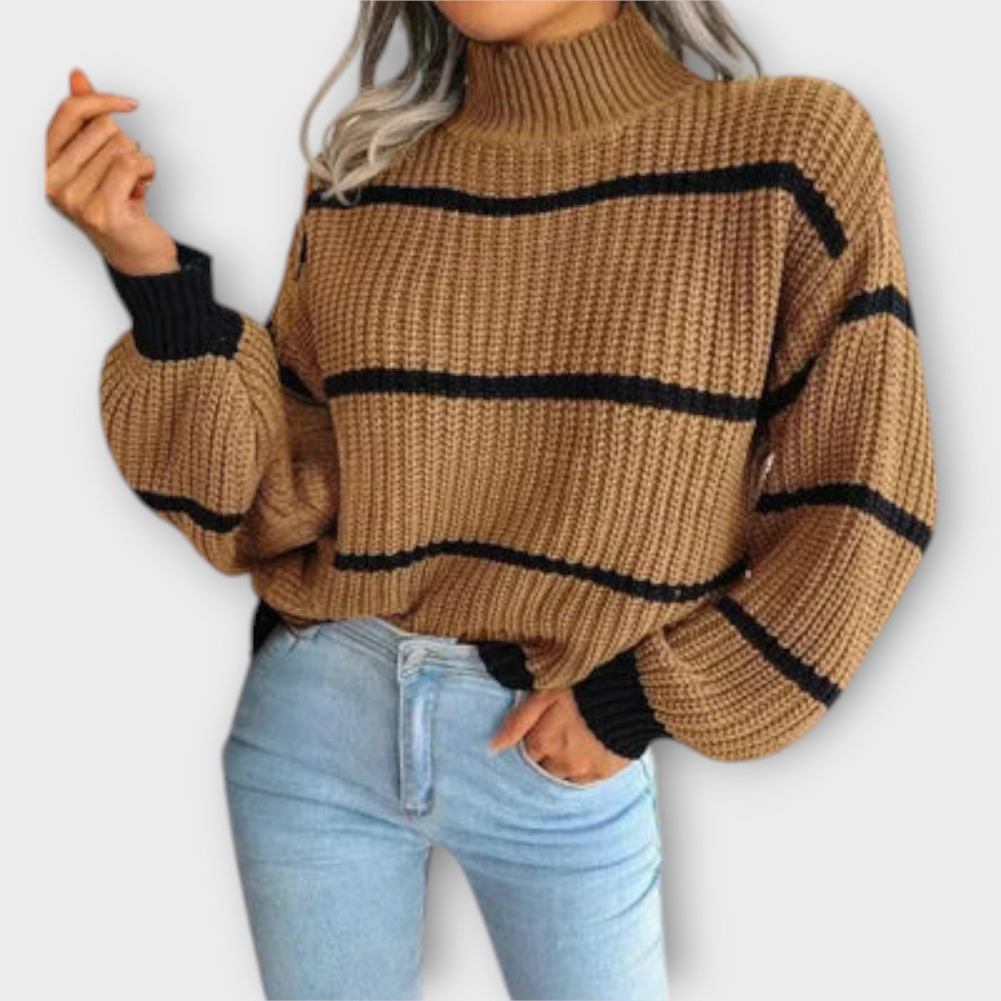 Fisherman-Rib Turtleneck Jumper by Eleanor Vale