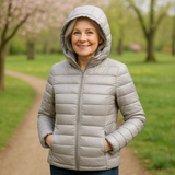 Lightweight padded jacket in soft grey