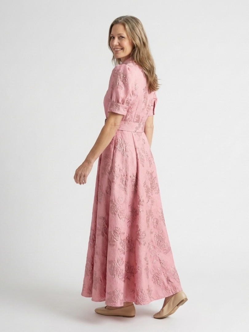 Raised-Rose Shirt Dress by Eleanor Vale