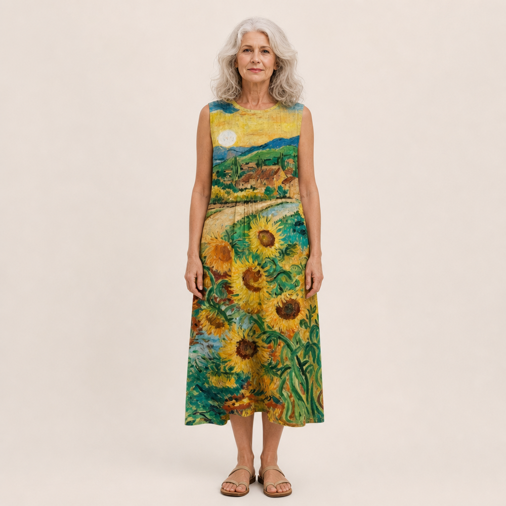Sunflower-Scene Dress by Eleanor Vale