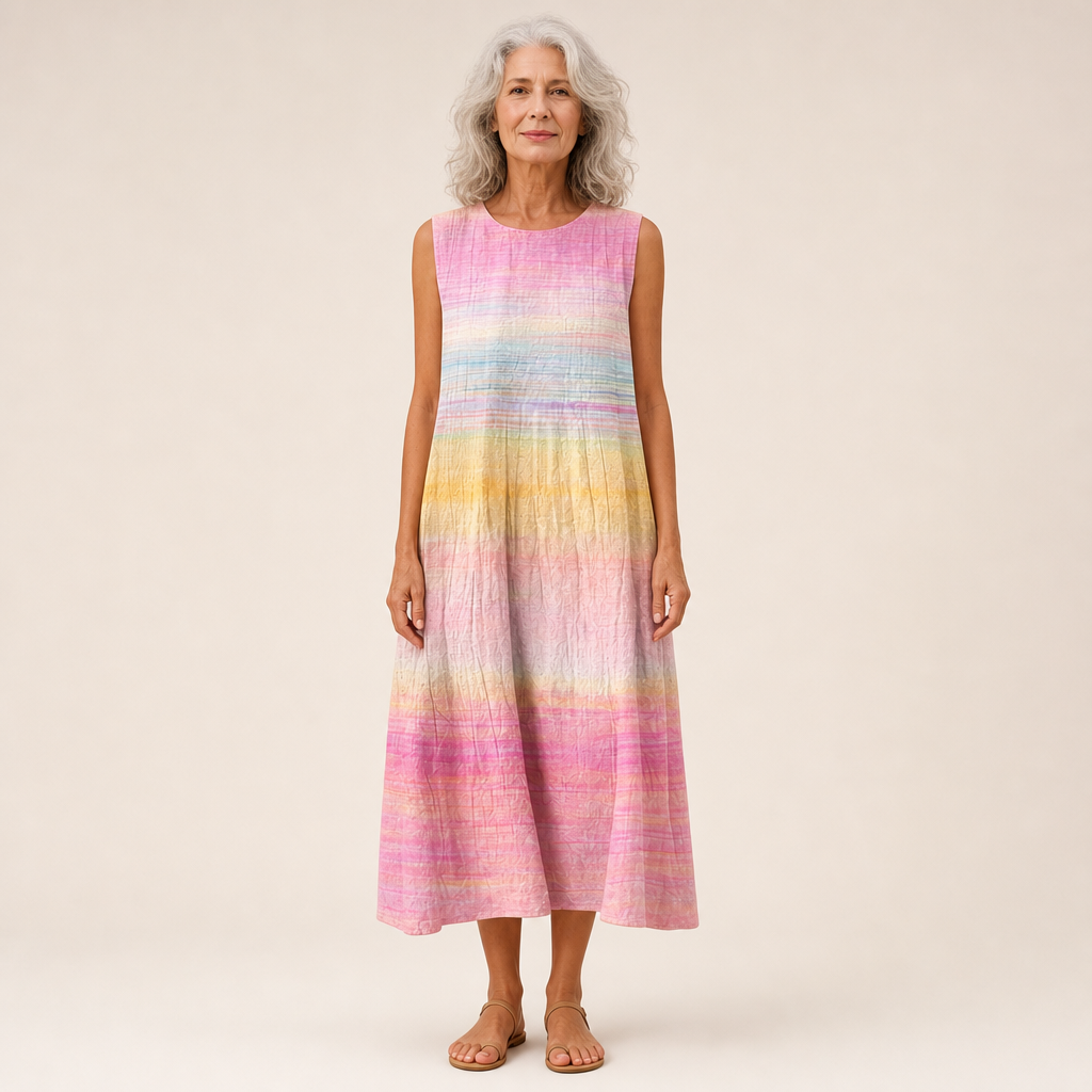Rainbow-Stripe Summer Dress by Eleanor Vale