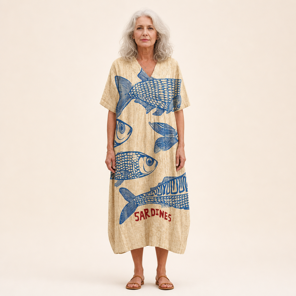 Sardine-Print Summer Dress by Eleanor Vale
