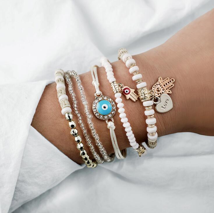 Hamsa-Stack Bracelet by Eleanor Vale