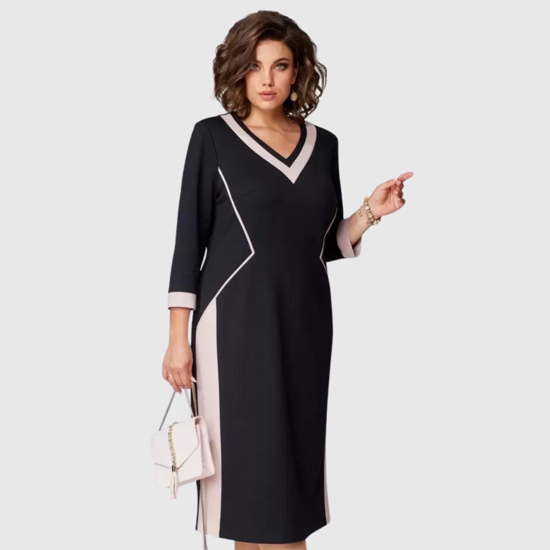 Angled-Panel Midi Dress by Eleanor Vale