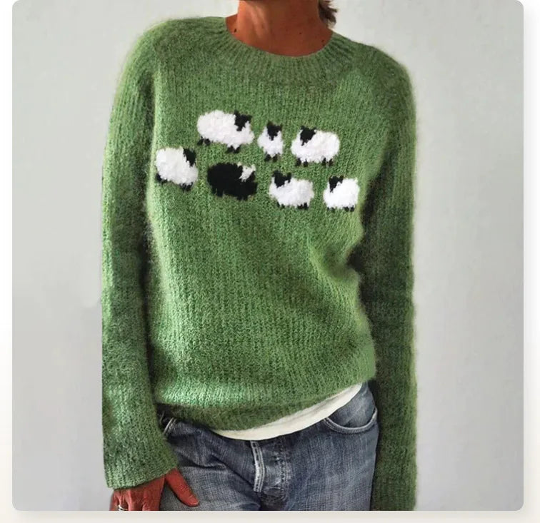 Sheep-Motif Jumper by Eleanor Vale