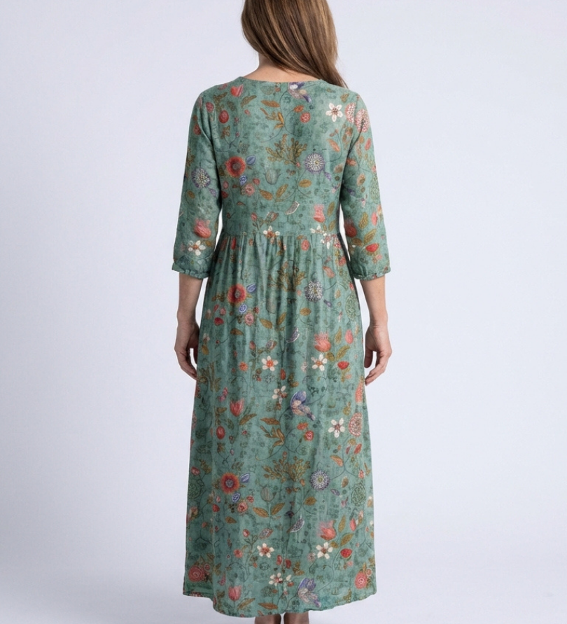 Verdigris-Floral Maxi Dress by Eleanor Vale