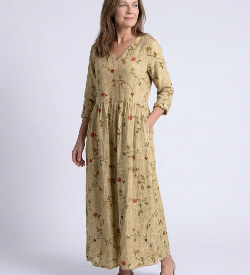 Verdigris-Floral Maxi Dress by Eleanor Vale