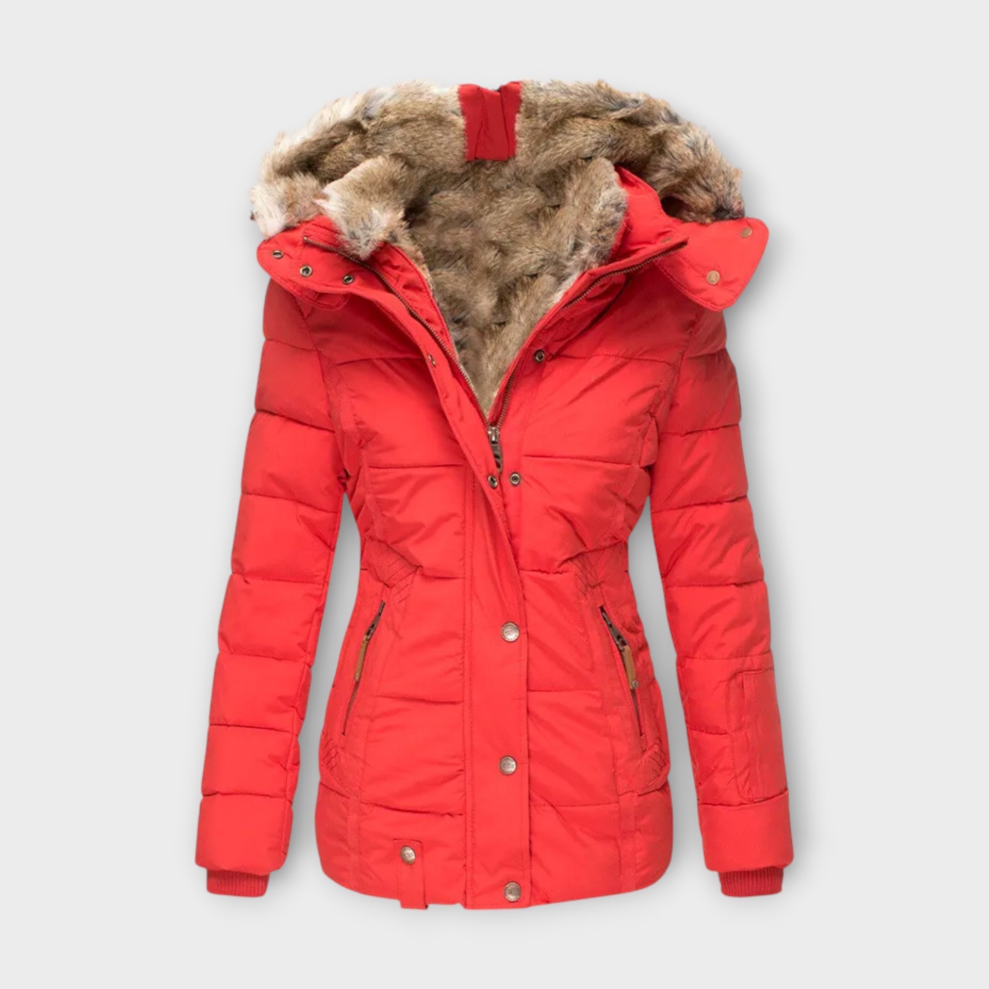 Tan-Trimmed Jacket by Eleanor Vale