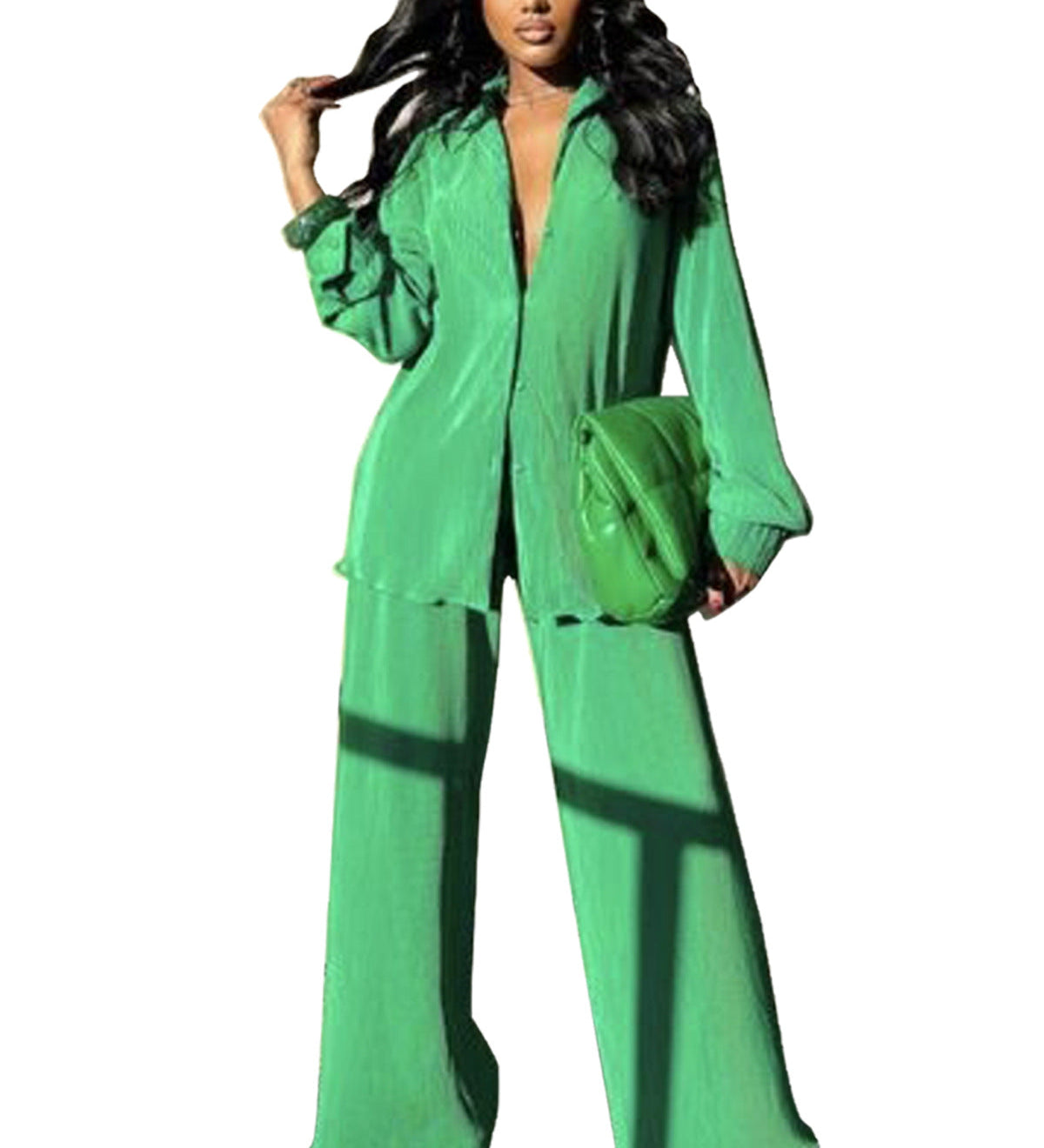 Crinkle-Pleat Co-Ord Set by Eleanor Vale