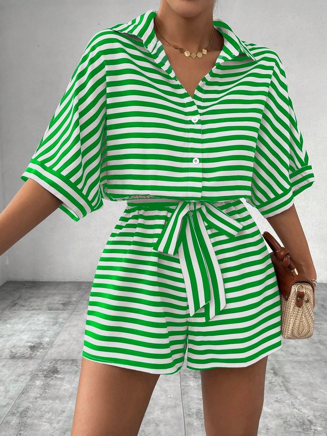Camp-Collar Playsuit by Eleanor Vale