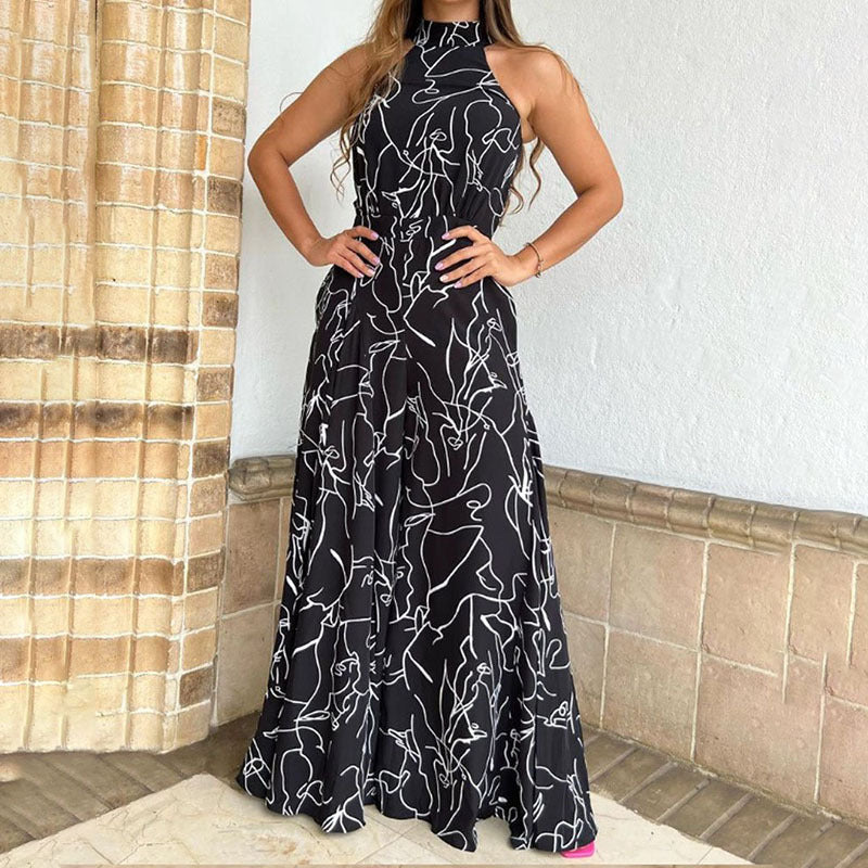 Sketch-Print Jumpsuit by Eleanor Vale
