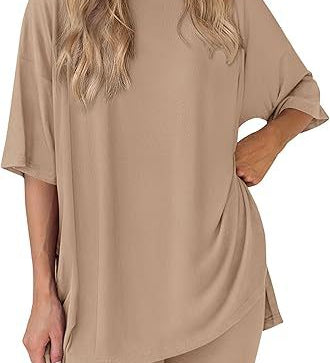 Oversized-Tee Lounge Set by Eleanor Vale