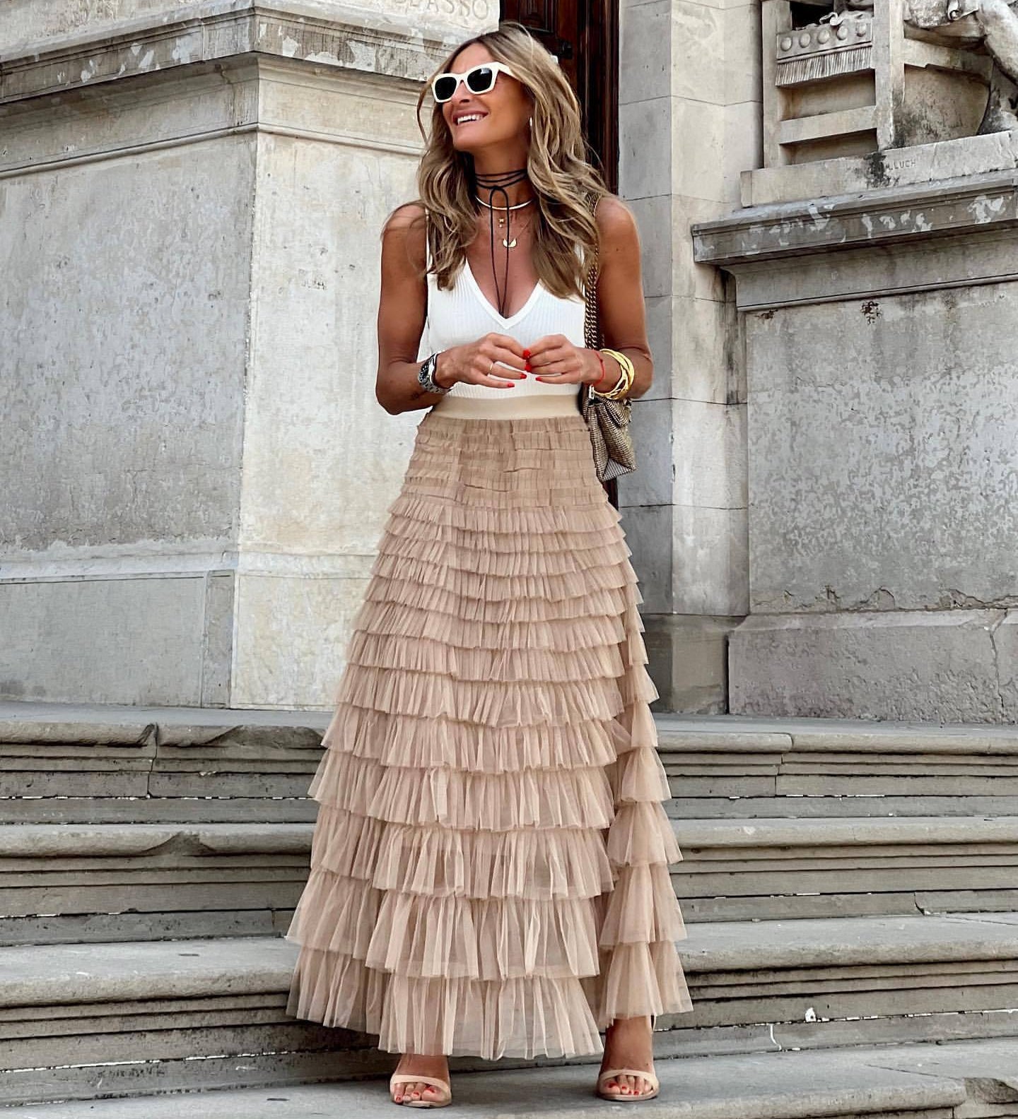 Champagne-Tulle Skirt by Eleanor Vale