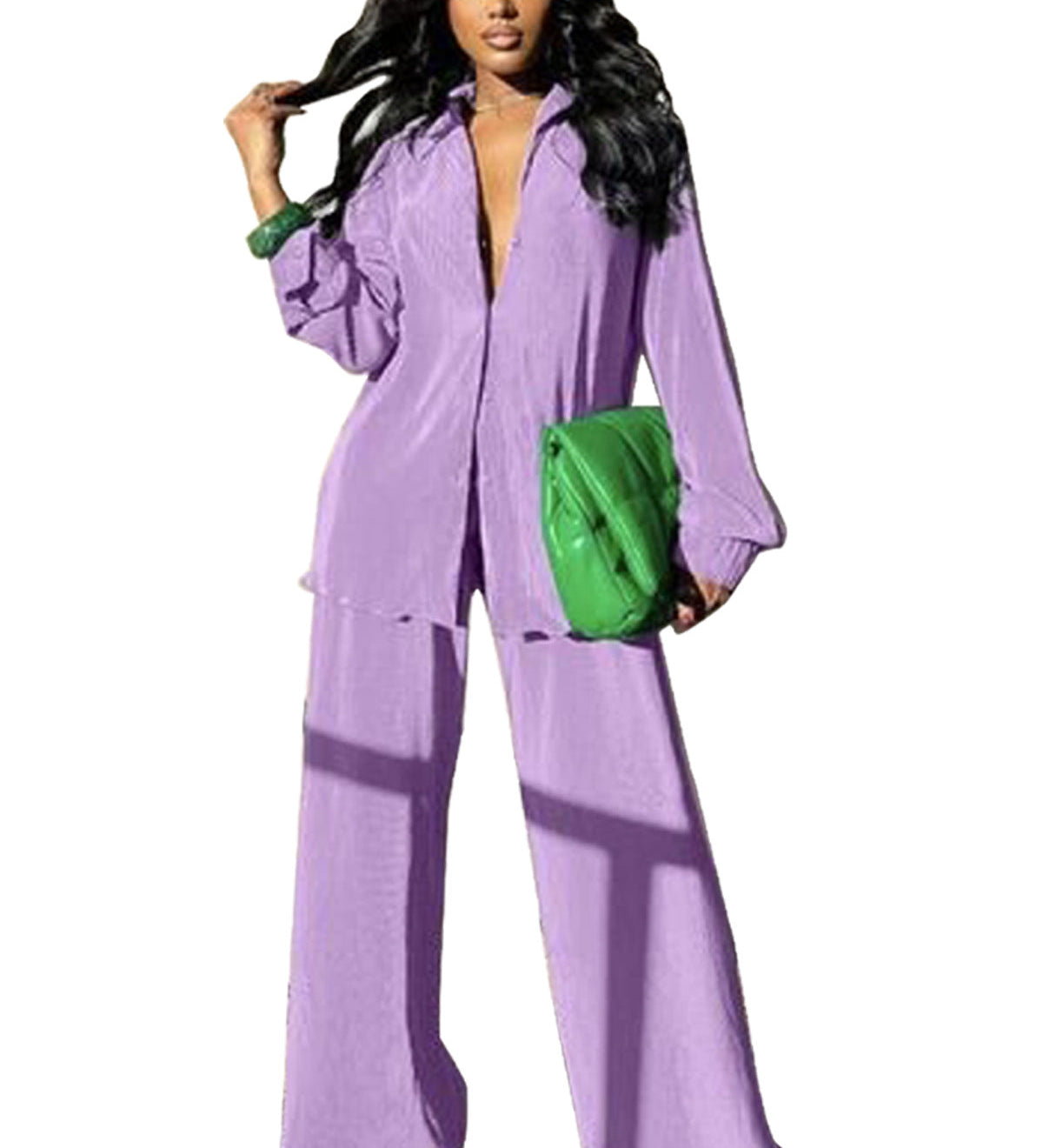 Crinkle-Pleat Co-Ord Set by Eleanor Vale