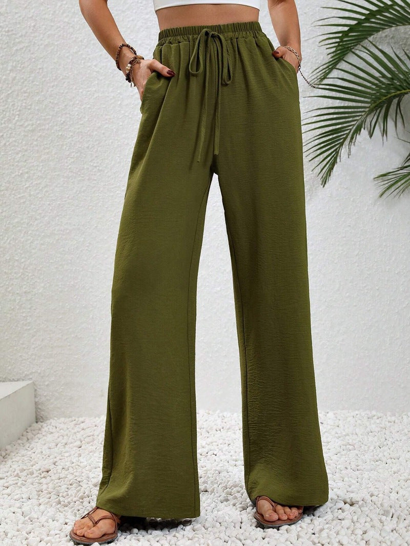 Relaxed-Drawstring Trousers by Eleanor Vale