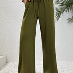 Relaxed-Drawstring Trousers by Eleanor Vale