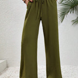 Relaxed-Drawstring Trousers by Eleanor Vale