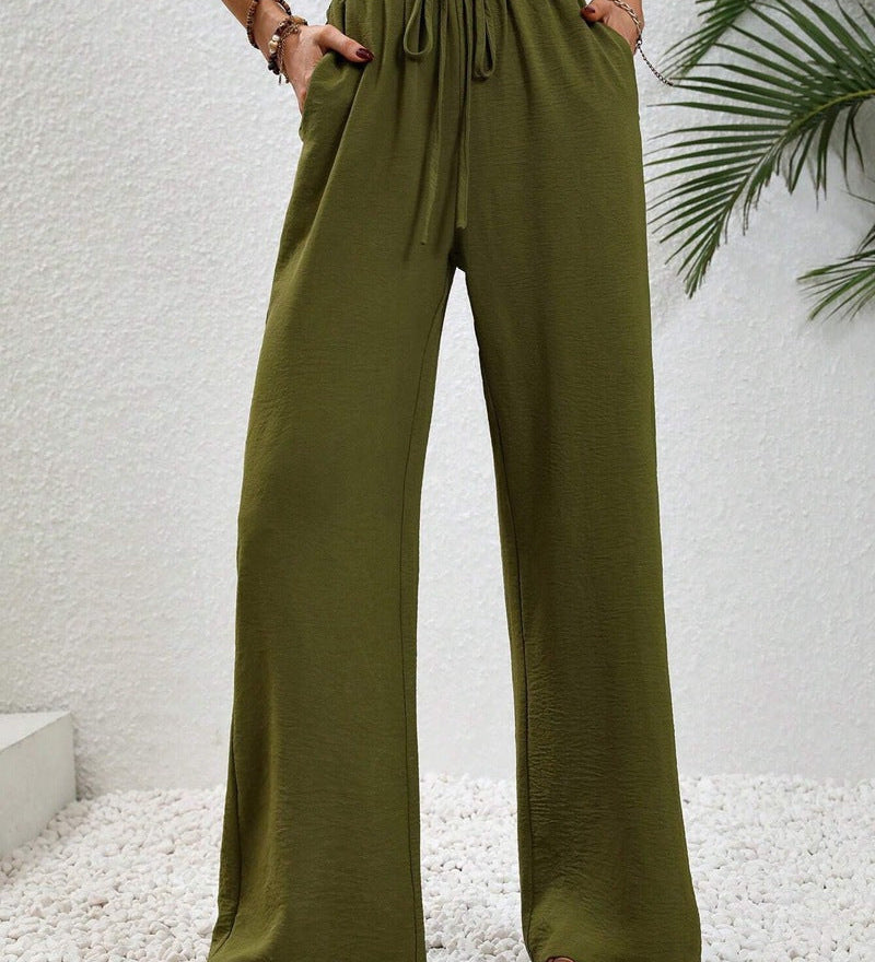 Relaxed-Drawstring Trousers by Eleanor Vale
