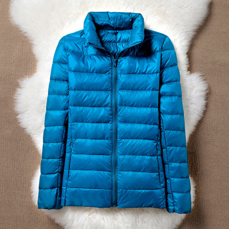 Lightweight padded jacket in sky blue