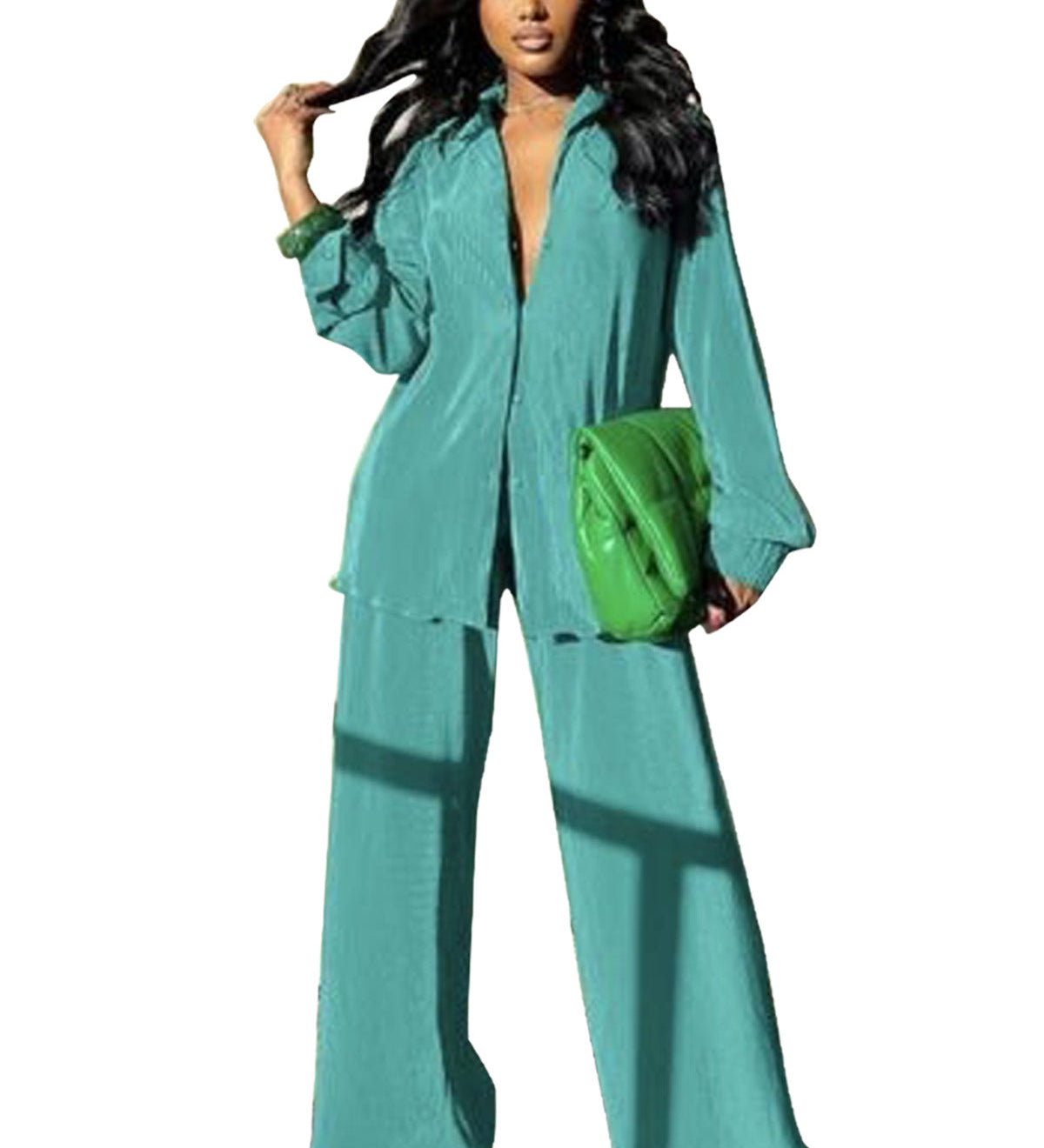 Crinkle-Pleat Co-Ord Set by Eleanor Vale