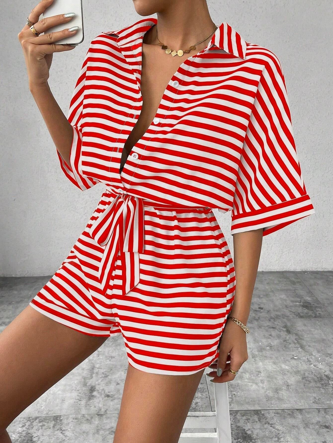 Camp-Collar Playsuit by Eleanor Vale