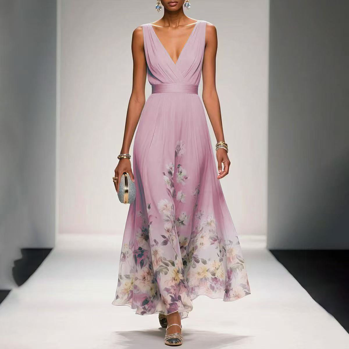 Border-Print Maxi Dress by Eleanor Vale