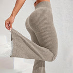 Ribbed-Flare Trousers by Eleanor Vale