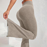 Ribbed-Flare Trousers by Eleanor Vale