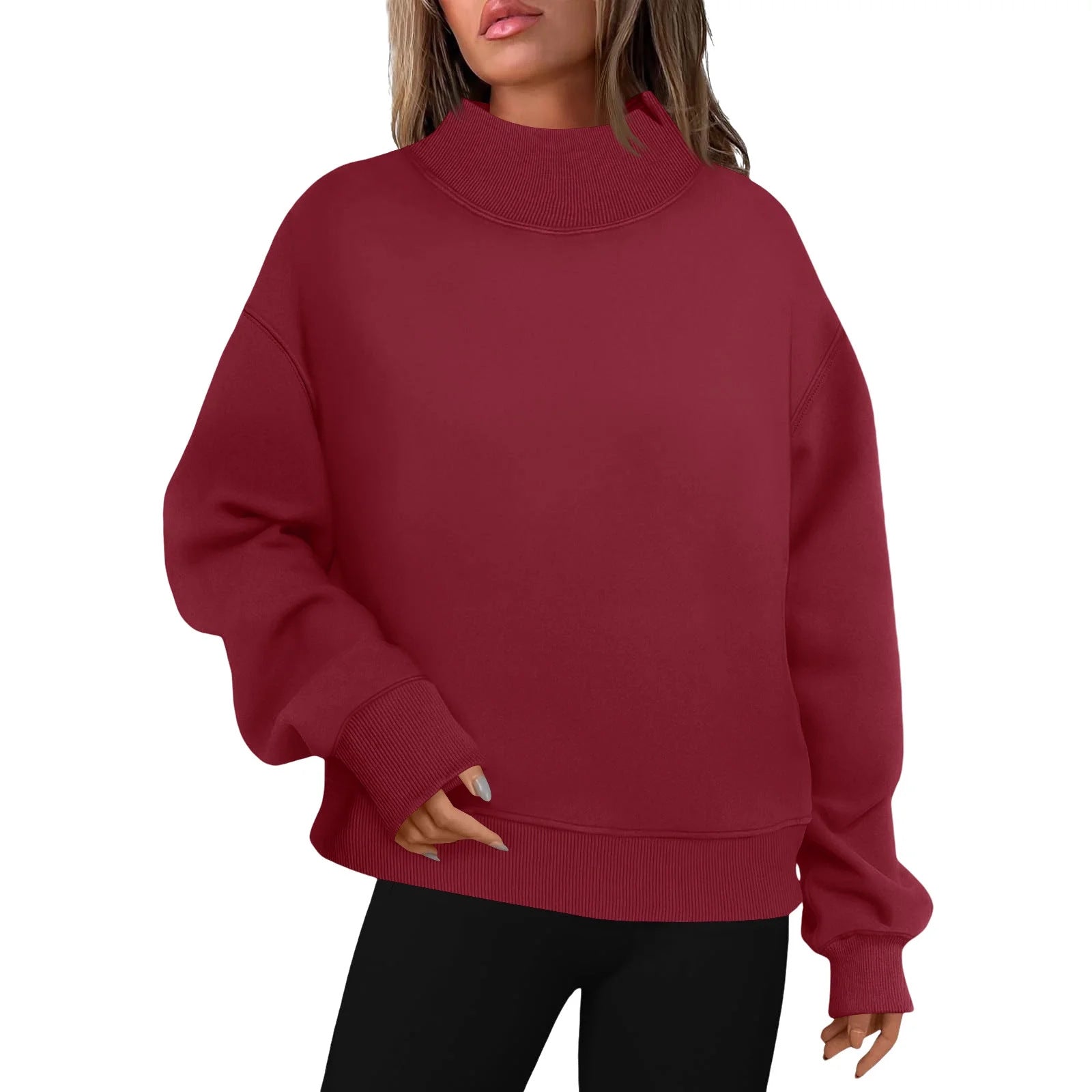 Funnel-Collar Sweatshirt by Eleanor Vale