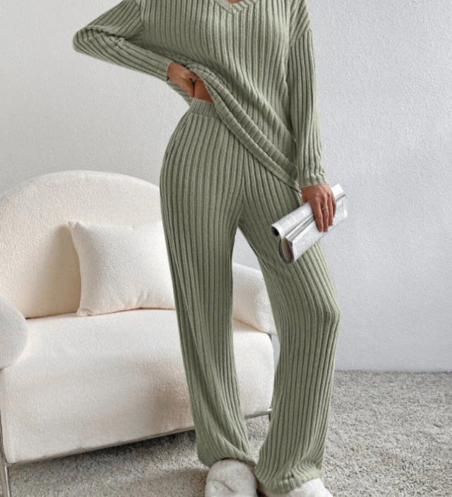 Ribbed-V Co-Ord Set by Eleanor Vale