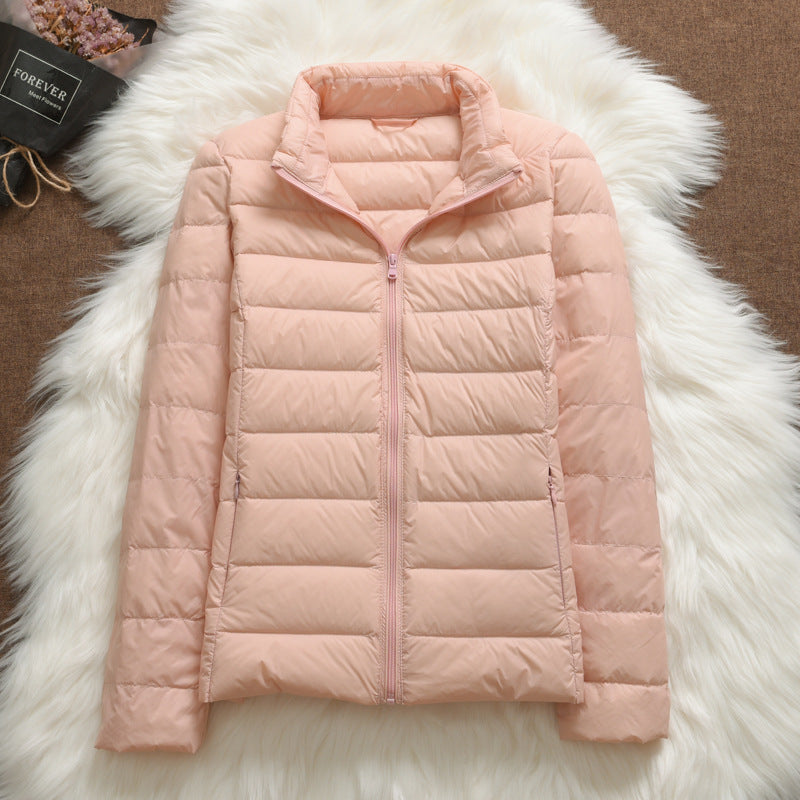 Lightweight padded jacket in pale pink