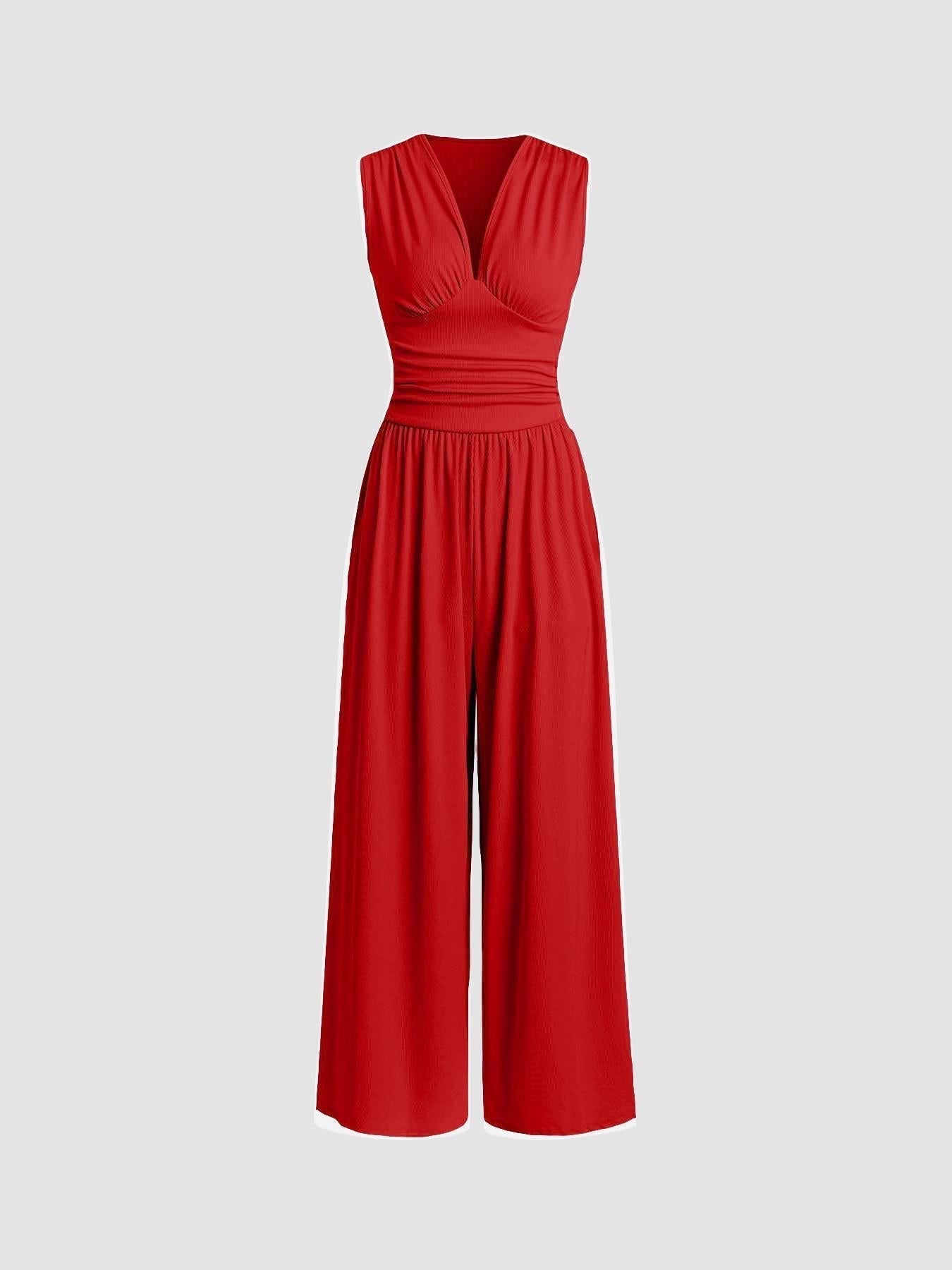 Ruche-Bodice Jumpsuit by Eleanor Vale