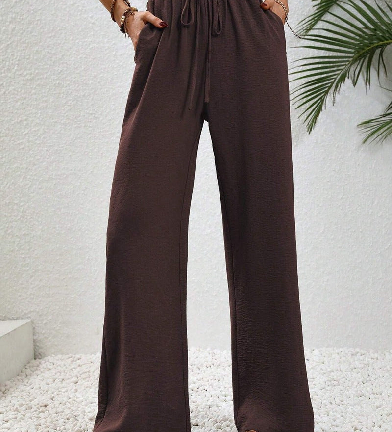 Relaxed-Drawstring Trousers by Eleanor Vale