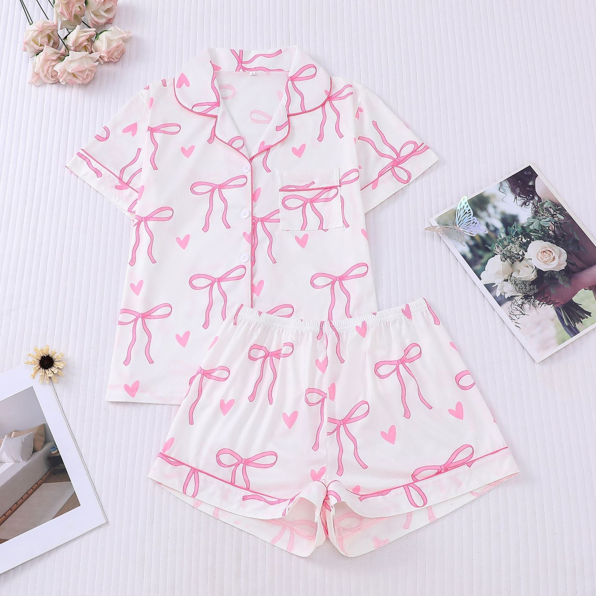Piped Pyjama Co-Ord Set by Eleanor Vale