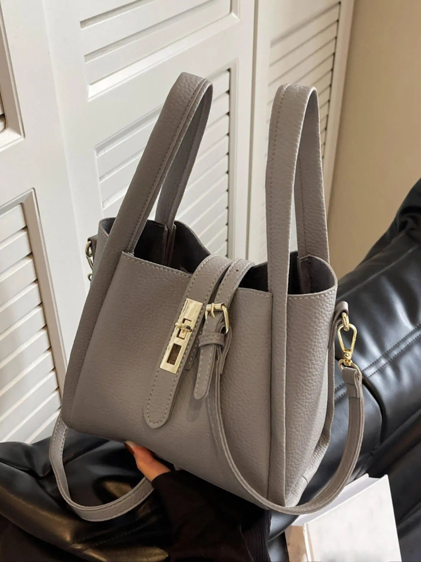Twin-Handle Shoulder Bag by Eleanor Vale