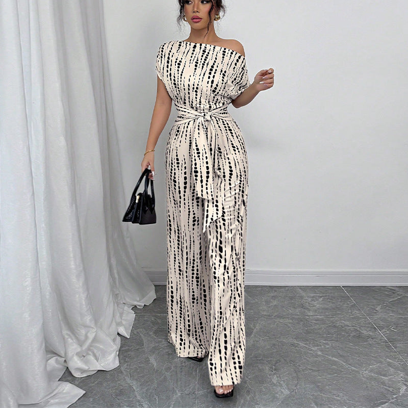 Oblique-Strap Jumpsuit by Eleanor Vale