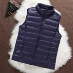 Quilted gilet in navy blue