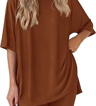 Oversized-Tee Lounge Set by Eleanor Vale