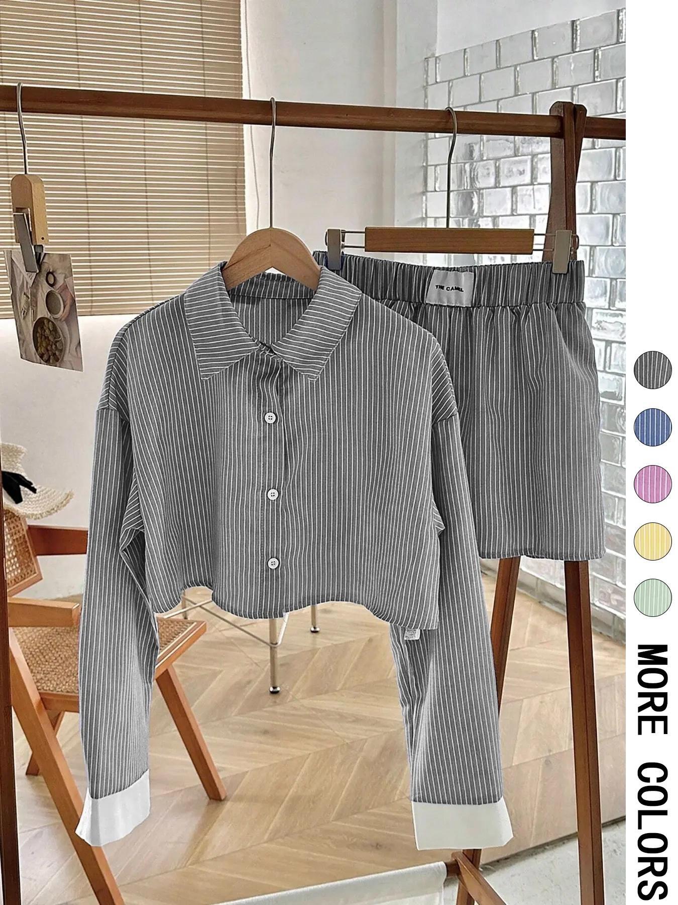 Cropped-Shirt Co-Ord Set by Eleanor Vale