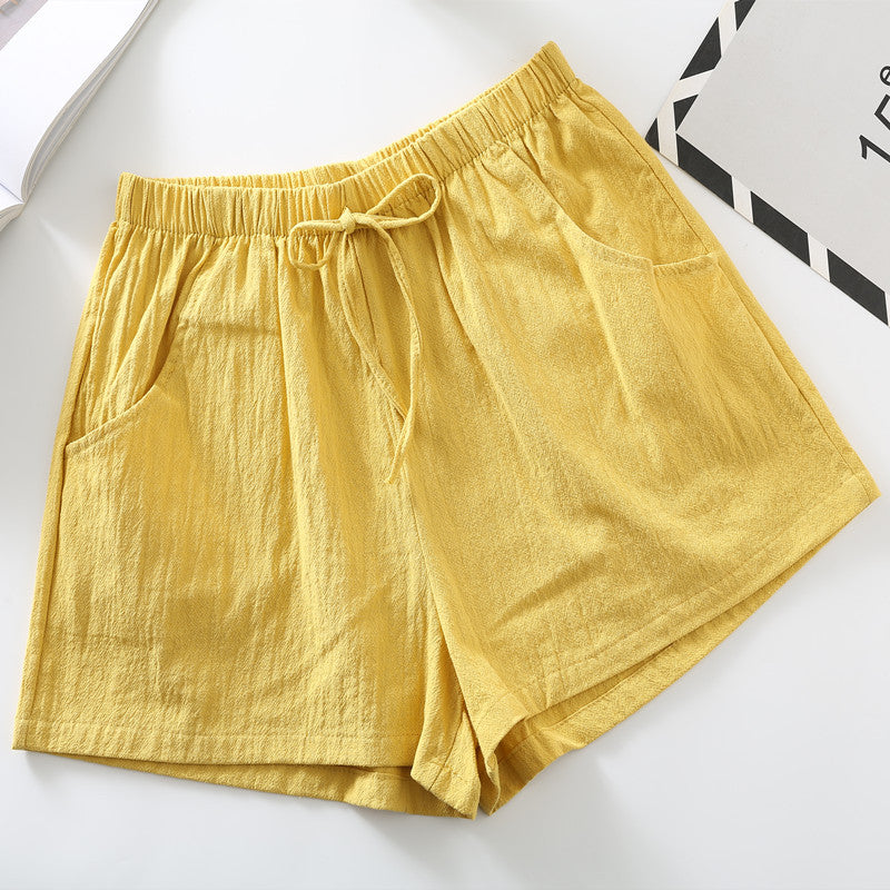 Crinkle-Cotton Shorts by Eleanor Vale