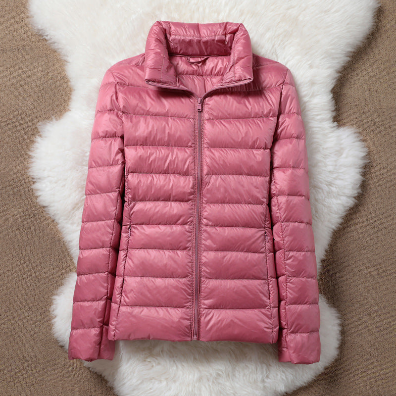 Lightweight padded jacket in soft salmon