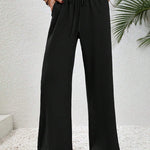 Relaxed-Drawstring Trousers by Eleanor Vale