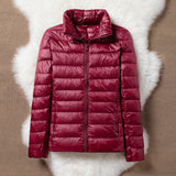 Lightweight padded jacket in deep burgundy