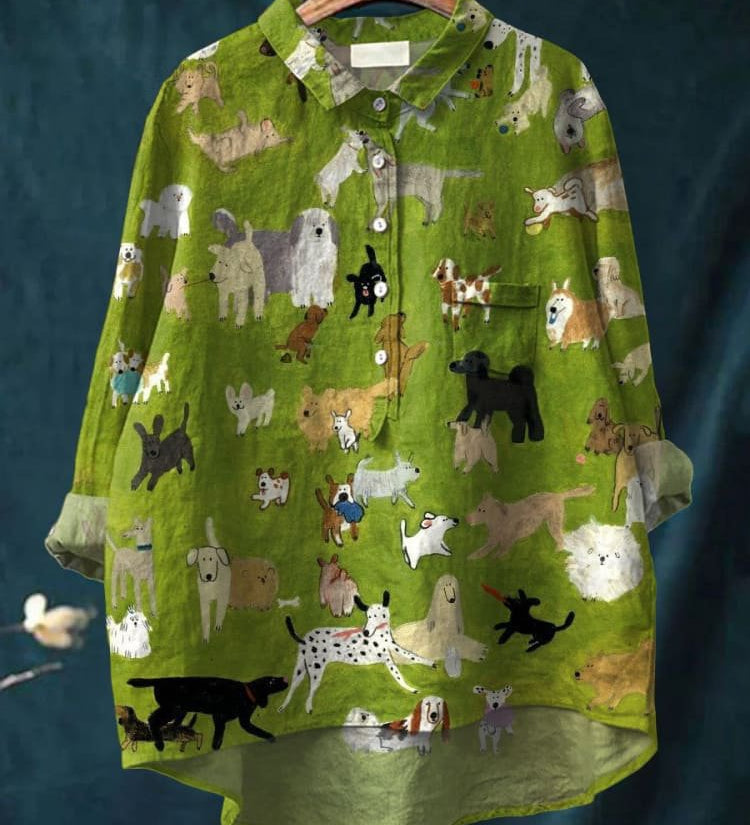 Dog-Print Shirt by Eleanor Vale