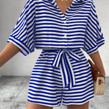 Camp-Collar Playsuit by Eleanor Vale